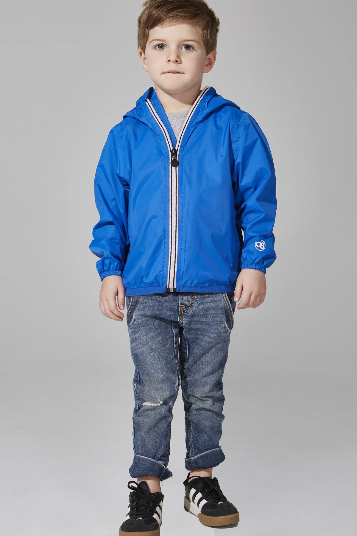 Boys blue cheap rain jacket