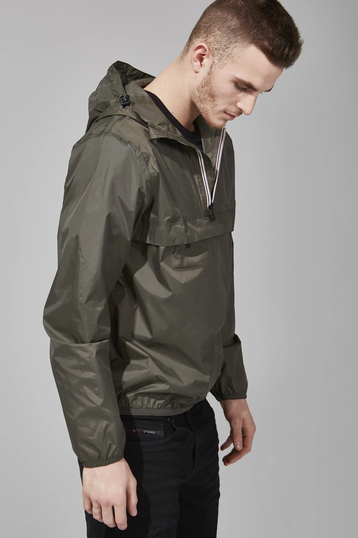 Men's torba quarter zip packable rain jacket and windbreaker - O8Lifestyle