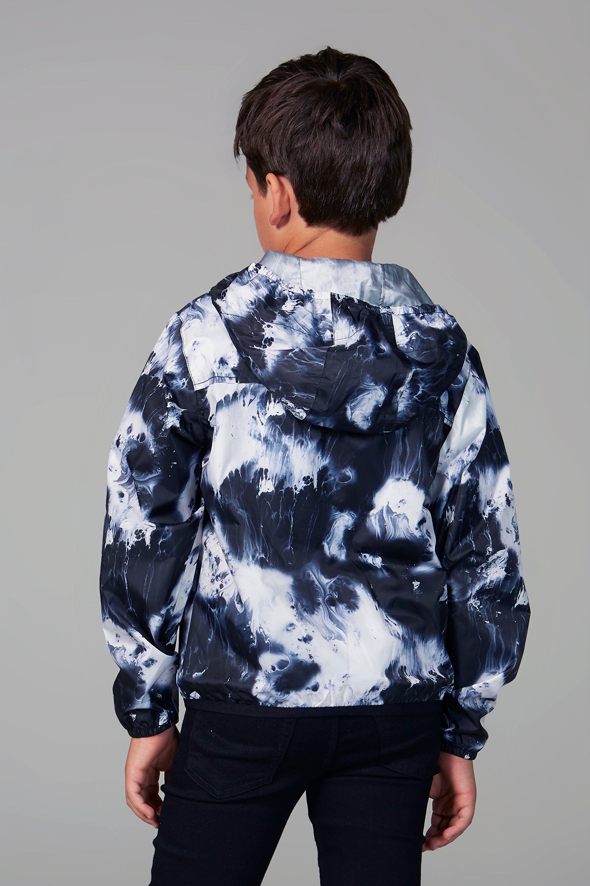 Sam Print - kids oil print packable rain jacket - O8lifestyle.