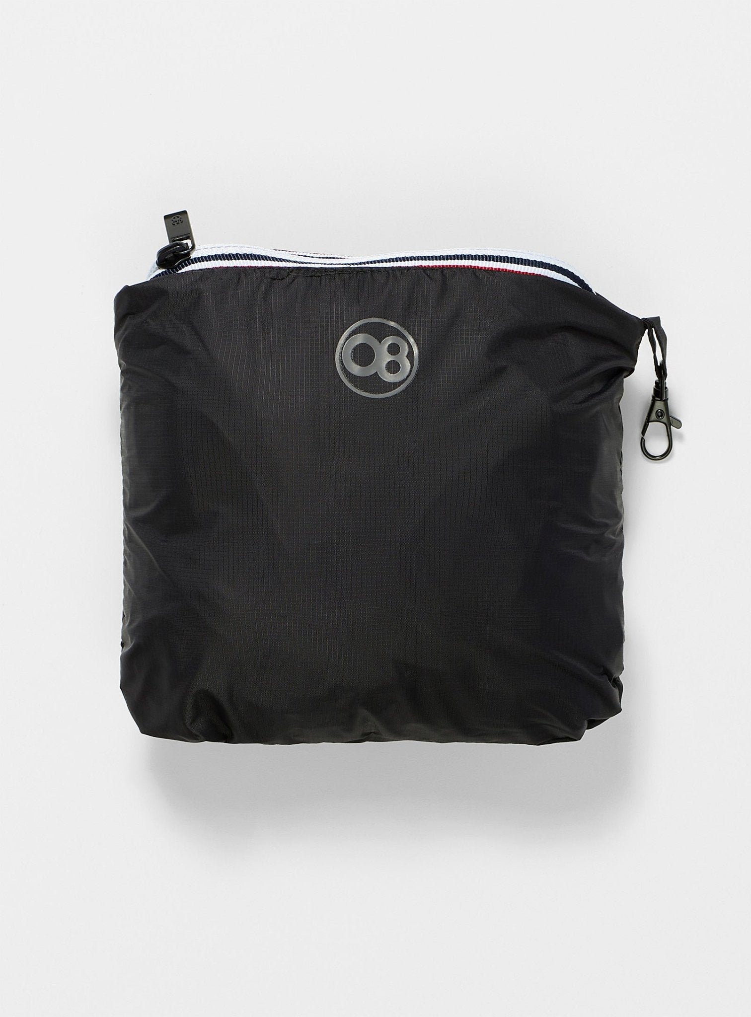 Black Quarter Zip Packable Rain Jacket and windbreaker - O8Lifestyle
