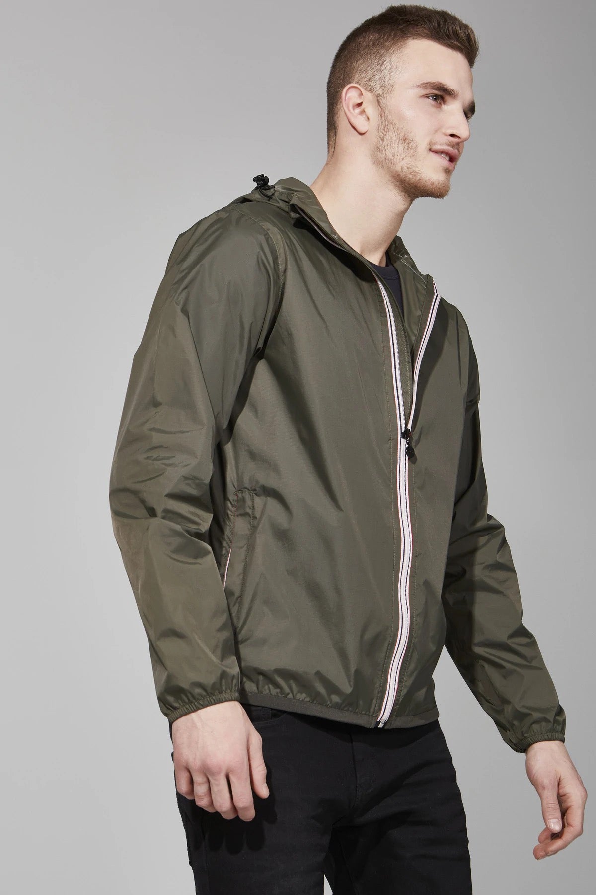 Torba full zip packable rain jacket and windbreaker