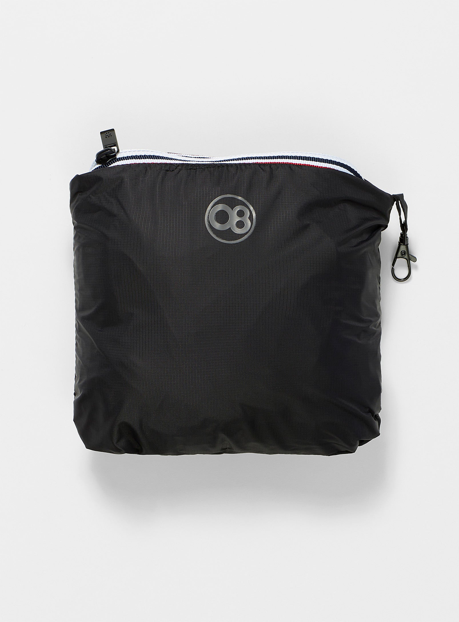 Alex - Black Quarter Zip Packable Rain Jacket - O8lifestyle