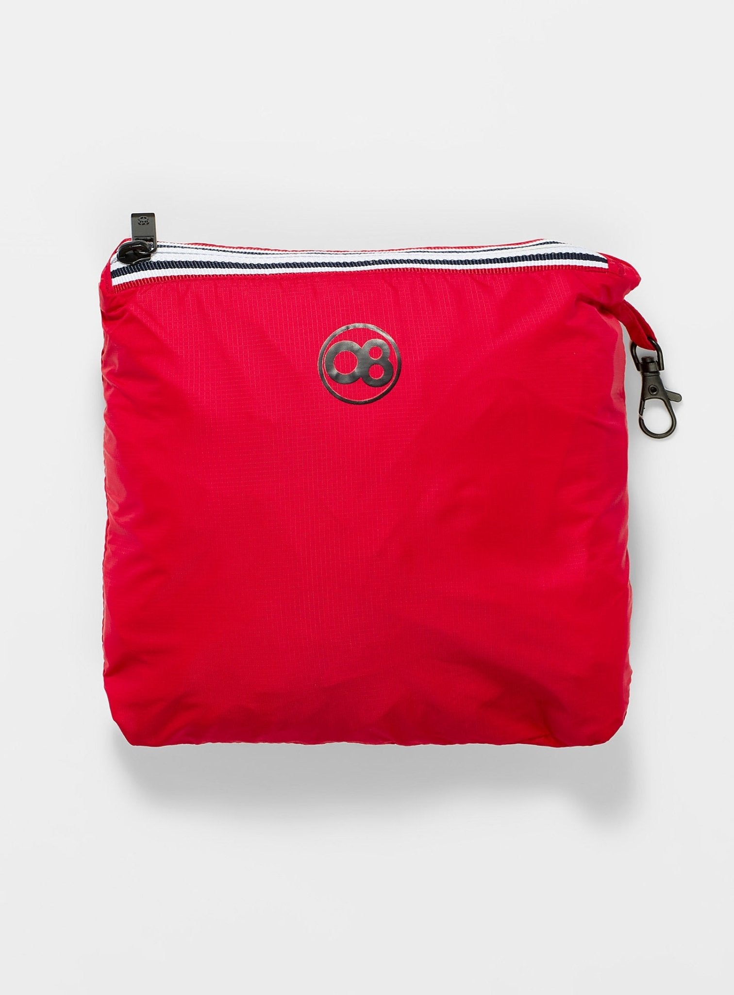 Kids red full zip packable rain jacket and windbreaker - O8Lifestyle