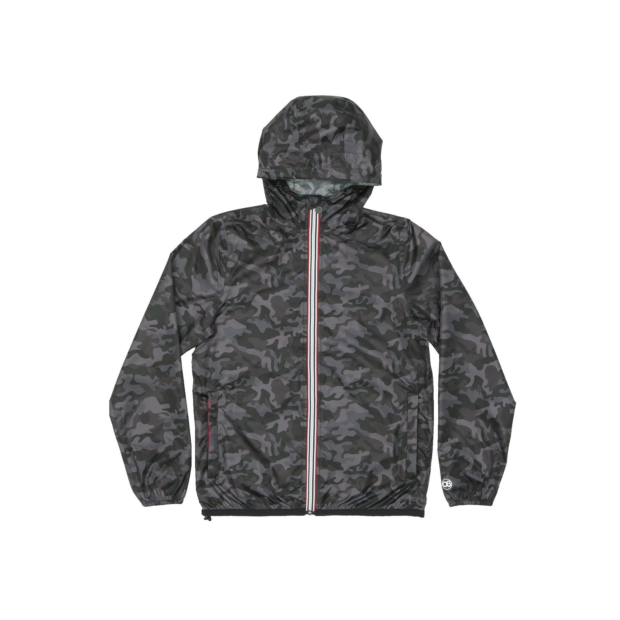 Black camo 2025 rain jacket