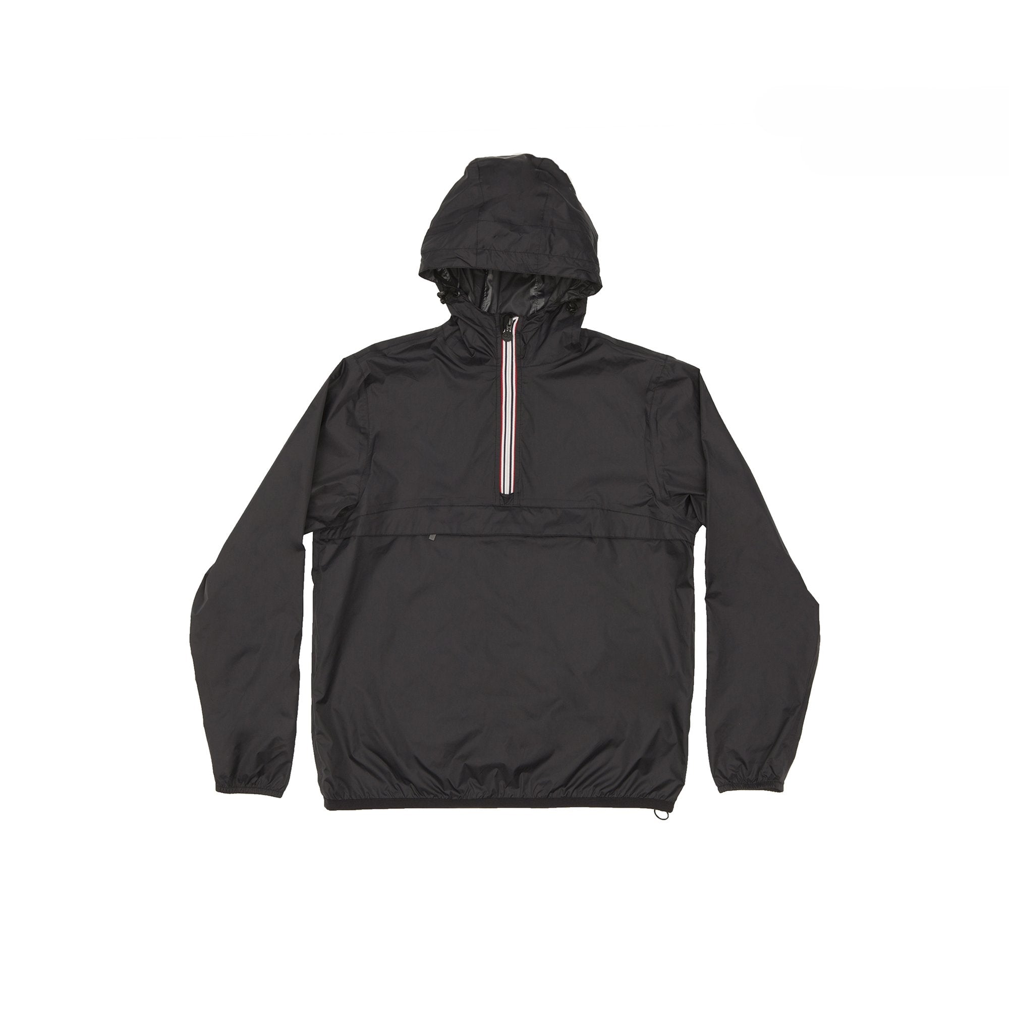 Alex - Black Quarter Zip Packable Rain Jacket - O8lifestyle.